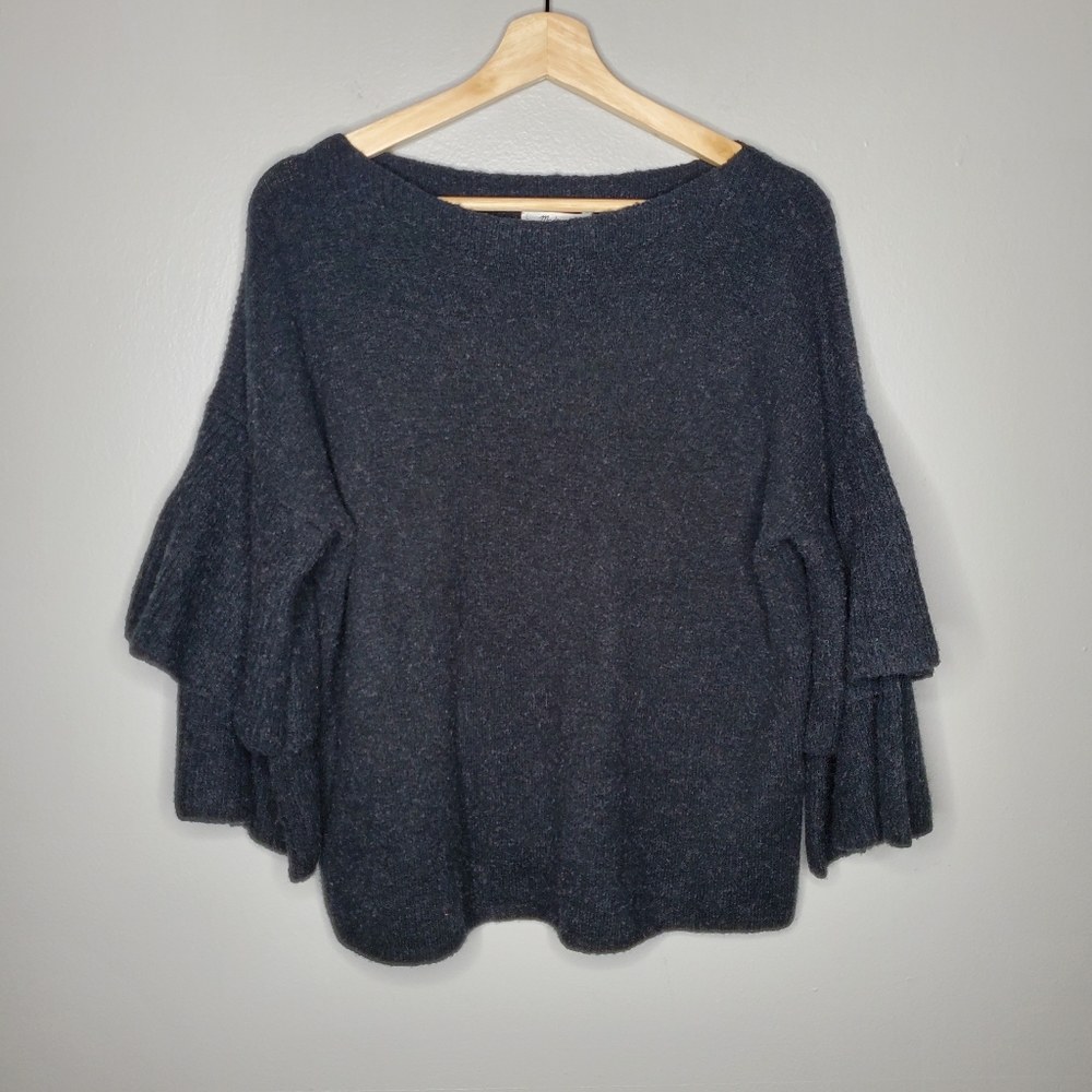 Madewell Bell Sleeve Sweater Classic Style Scoop